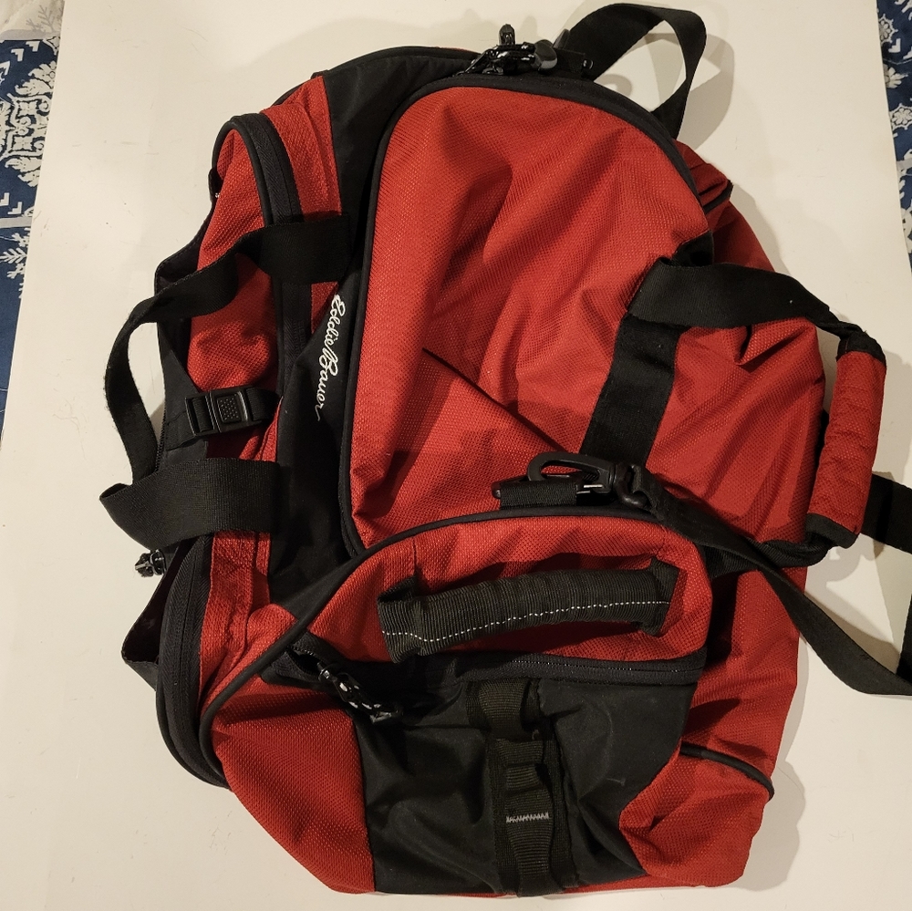 Eddie Bauer Travel Backpack. Red & Black